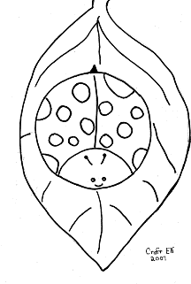 Lady bug coloring page
